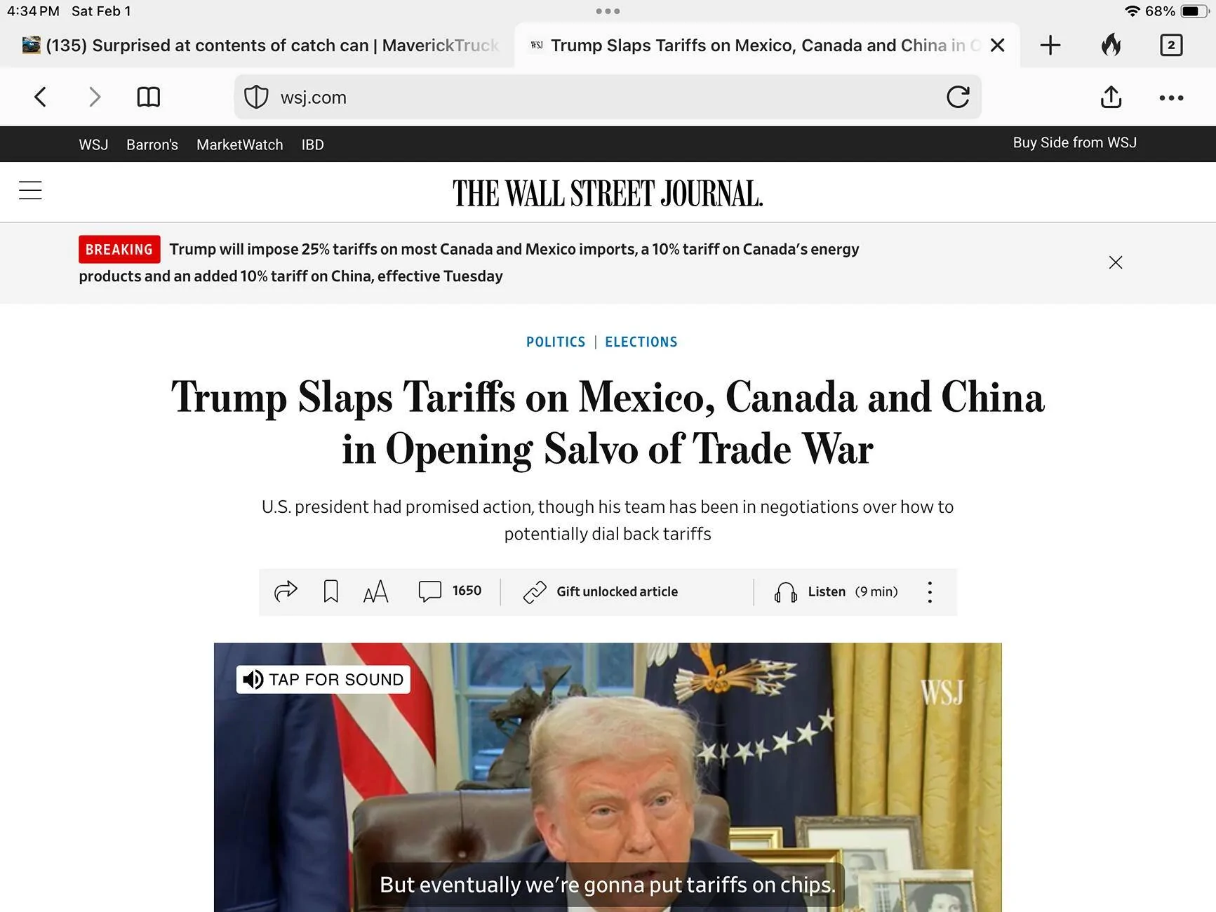 Ford Maverick Issues with Tariffs, both Mexico AND Canada [ADMIN WARNING: NO POLITICS; MEMBERS ALREADY BANNED FOR IT] IMG_0108