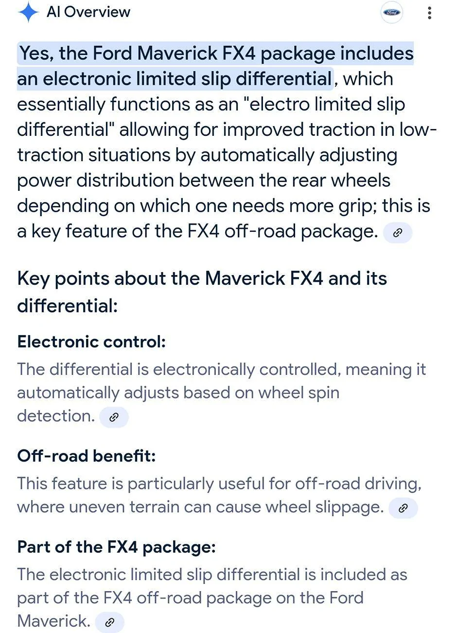 Ford Maverick FX4 package Screenshot_20250202-205136