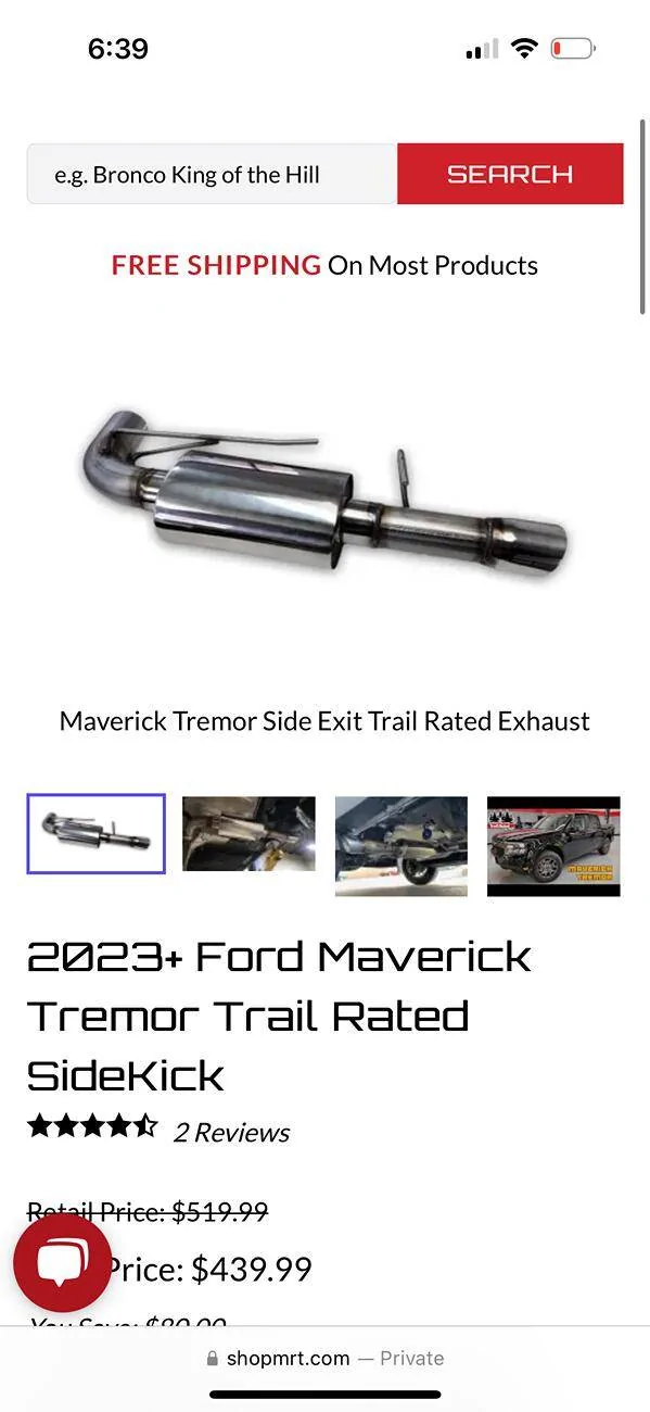 Ford Maverick MRT Tremor Trail Rated SideKick (Side Exhaust) Installed - Video Sound Clips IMG_4808