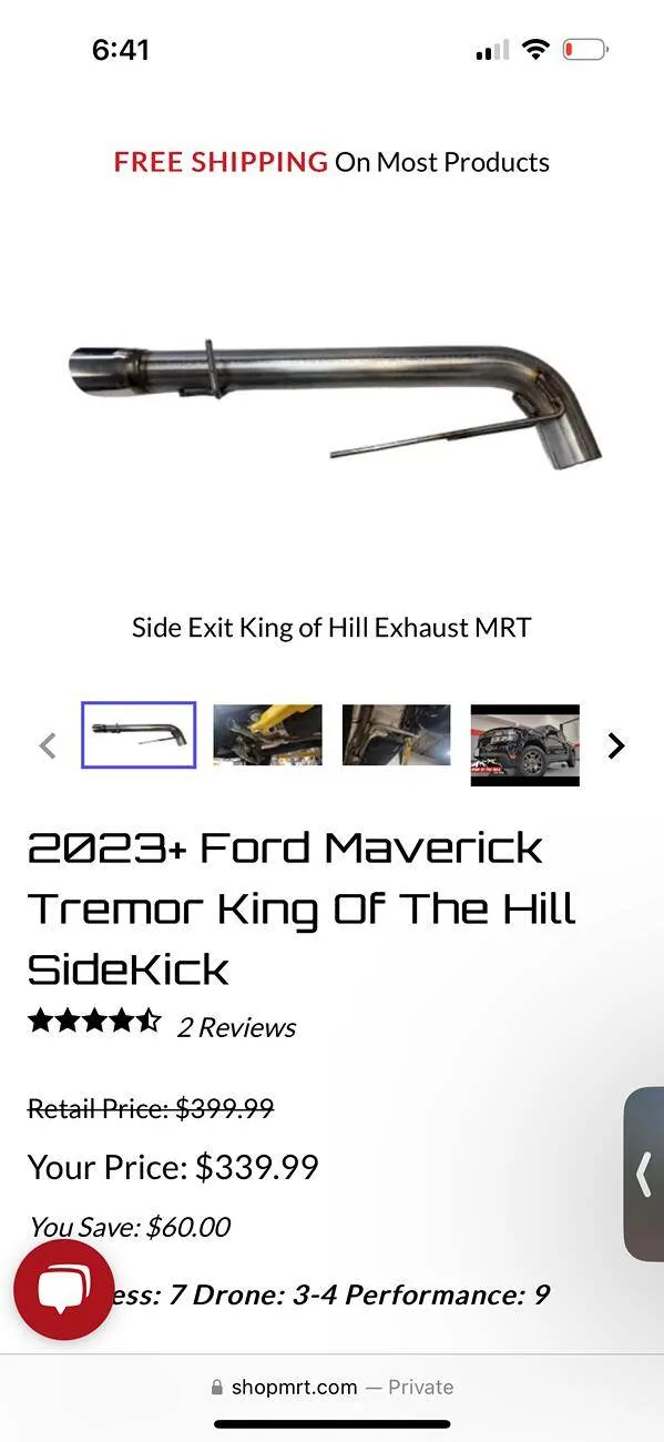Ford Maverick MRT Tremor Trail Rated SideKick (Side Exhaust) Installed - Video Sound Clips IMG_4809