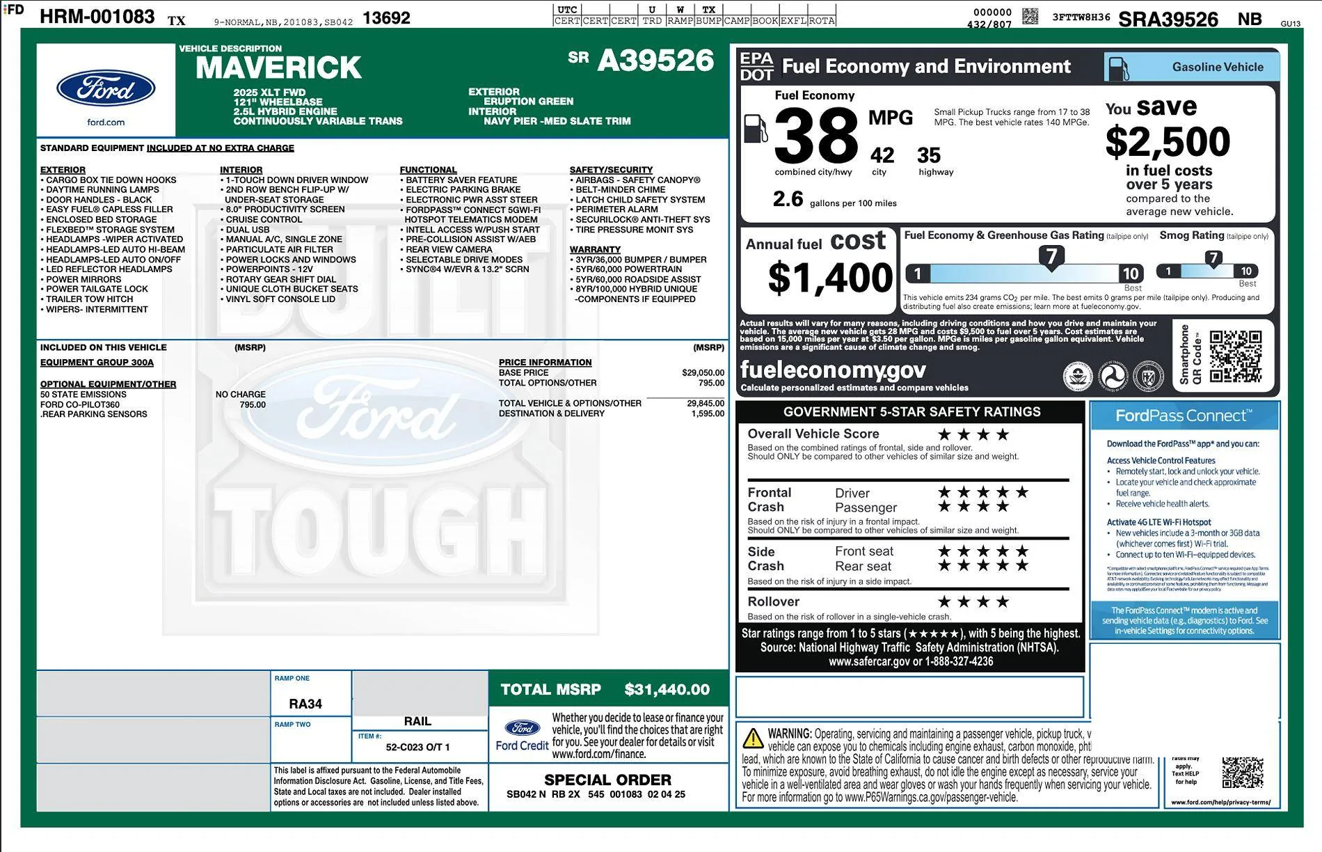 Ford Maverick The Needle Moved... In Production Screenshot 2025-02-06 at 7.10.54 PM