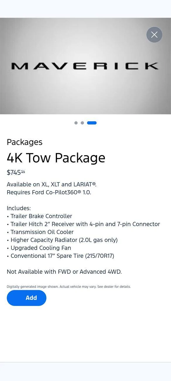 Ford Maverick Installing Tow Package on 2024 Maverick Hybrid XLT after sales? Screenshot_20241017-085720