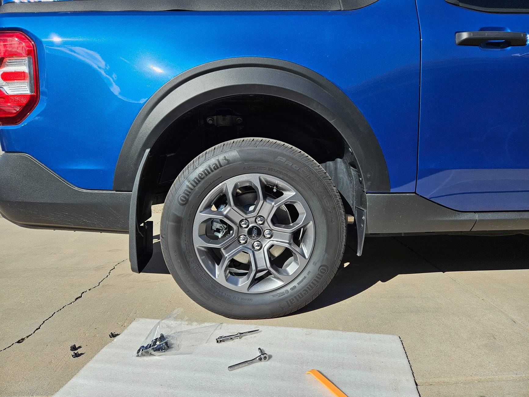 Ford Maverick Installing Mabett Mud Flaps and Fender Flares at the same time Mabett flares 01