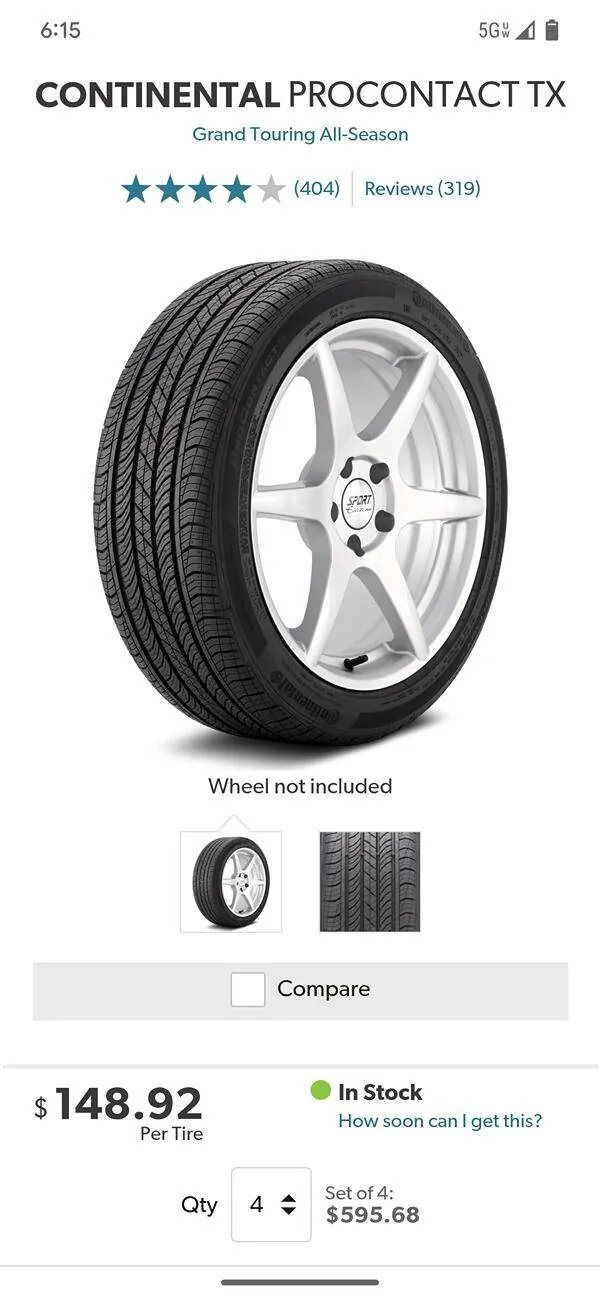 Ford Maverick Price on OEM continental tires Screenshot_20250212-181510
