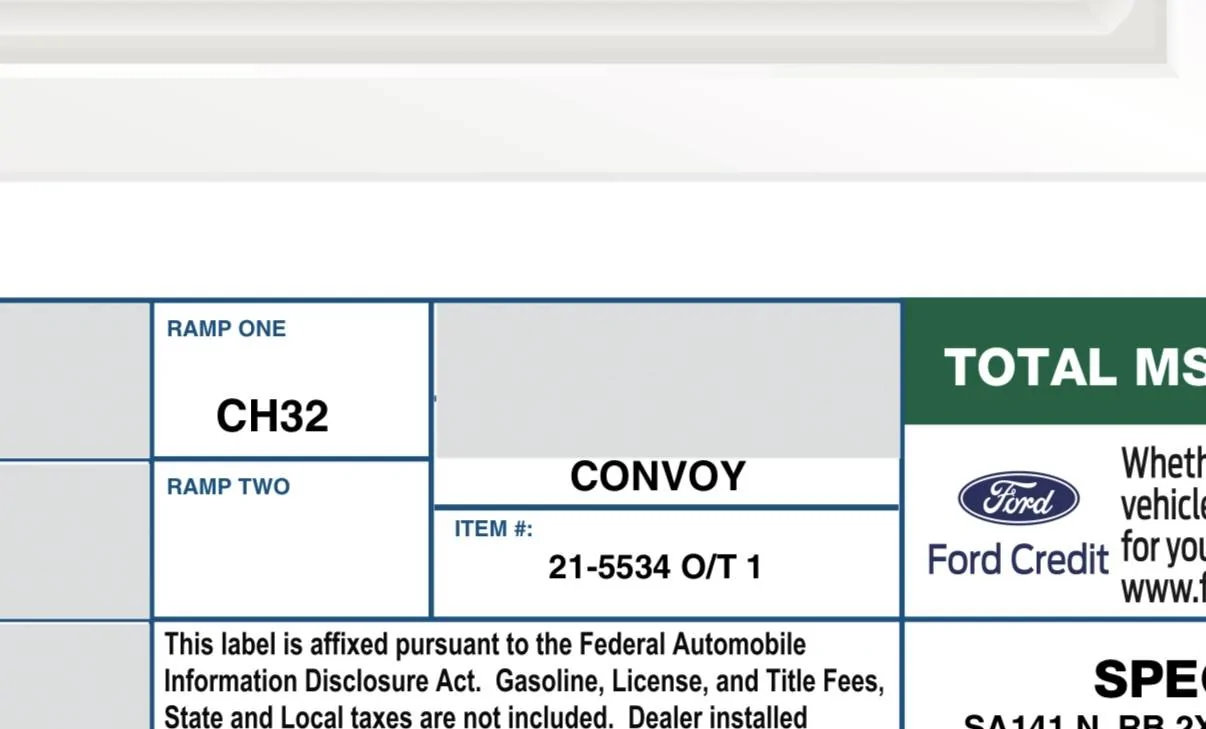 Ford Maverick Window Sticker Says 'CONVOY' IMG_4299