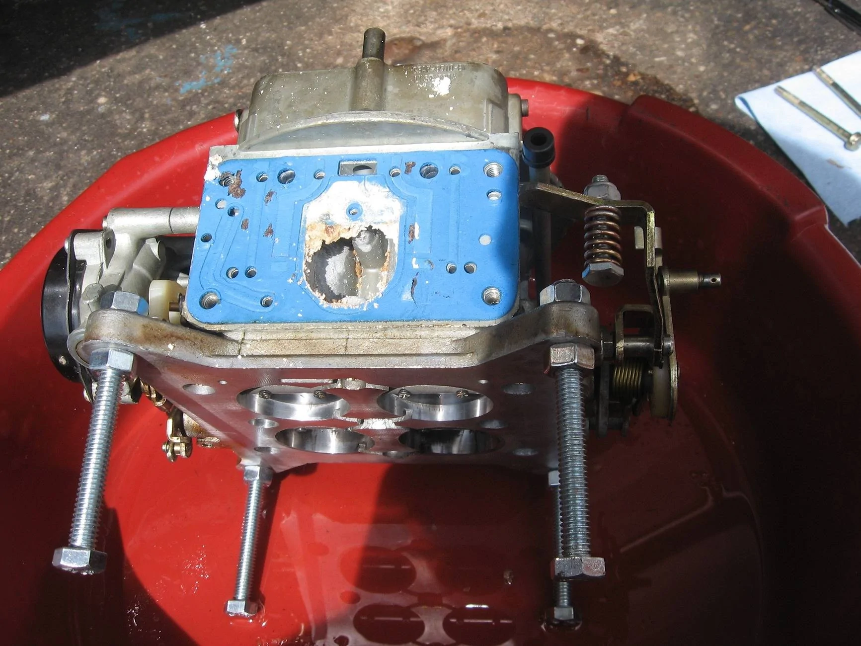 Ford Maverick Fuel fill-up question Holley carburator primary carb primary bowl_8_16_21 (8)