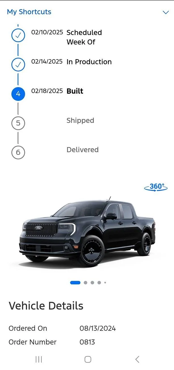 Ford Maverick Has anyone who pre-ordered Lobo 702A receive a build alert yet? Screenshot_20250219_160711_Chrom