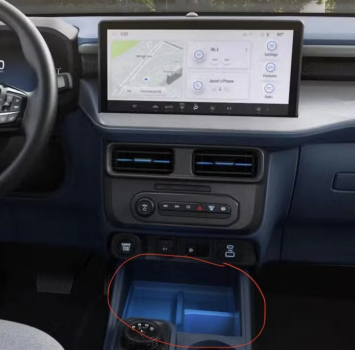 Ford Maverick WTB - 2025 XLT Grabber Blue center console tray liner Screenshot 2025-02-19 at 2.11.40 PM