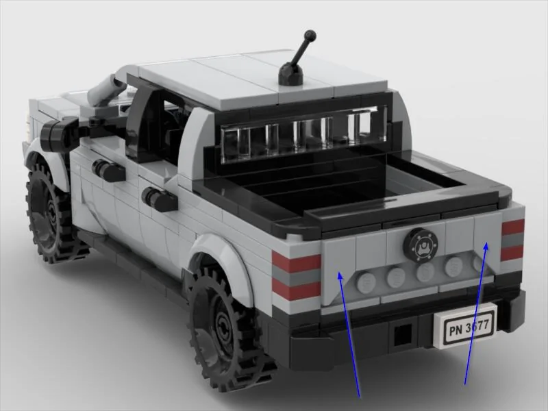 Ford Maverick Designed my own LEGO Maverick, with instructions linked! Maverick Light Grey (Original Tailgate Design - Not Buildable)