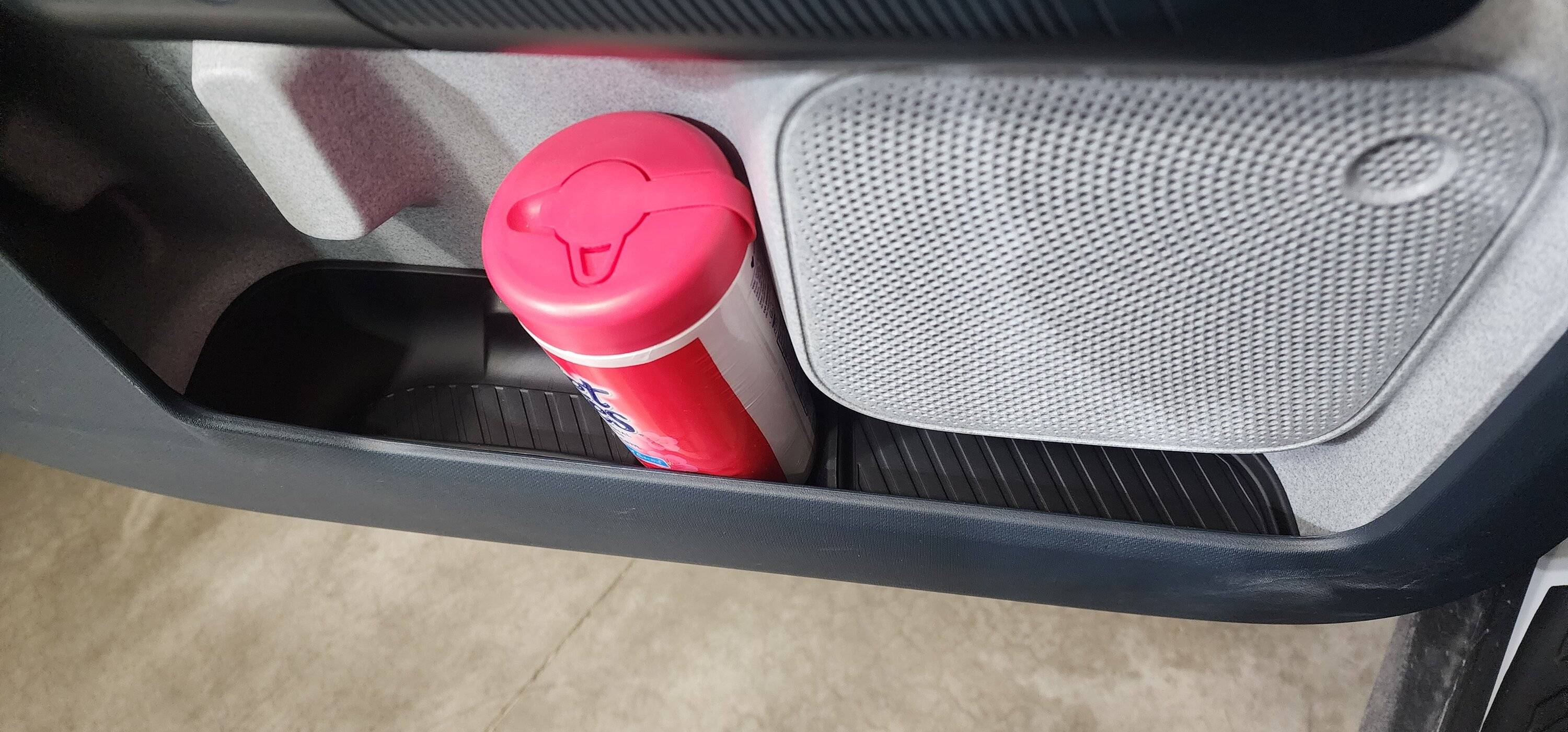 Ford Maverick Mabett front & rear  door cubby silicone trays installed 20250221_185606