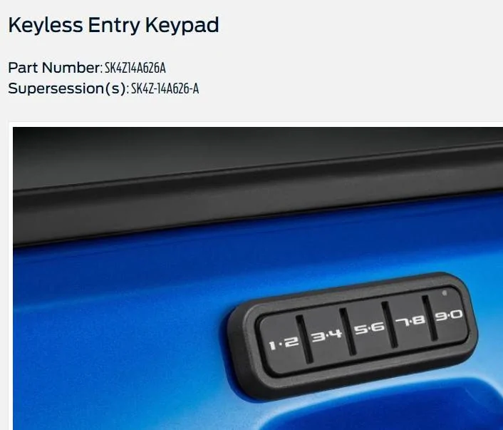 Ford Maverick Keypad for the 2025 Maverick Screenshot 2025-01-25 193231