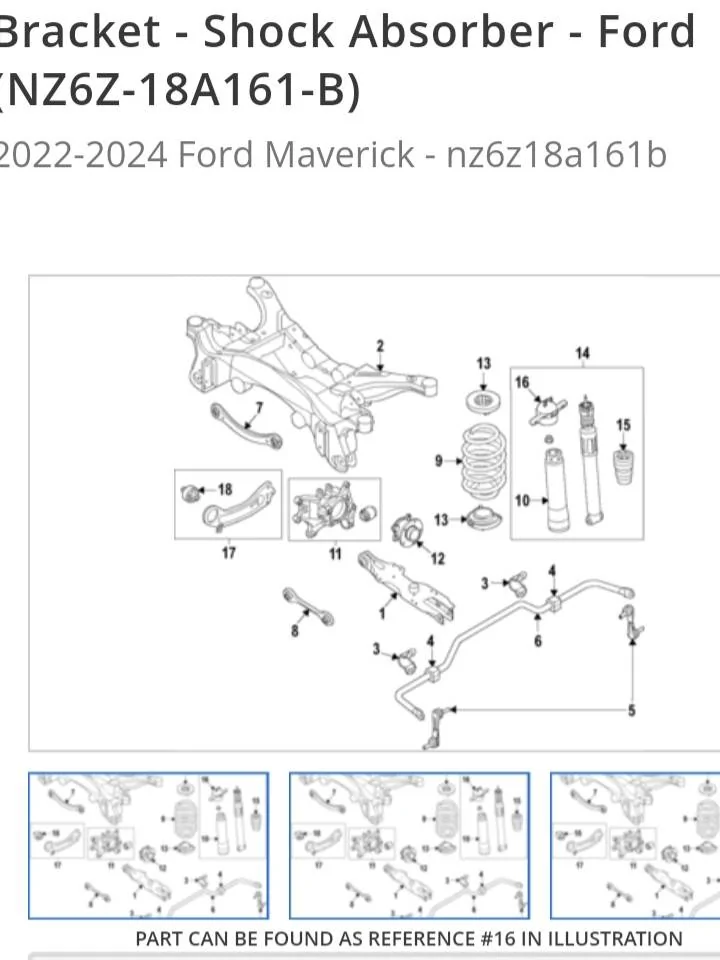 Ford Maverick Rear Shock Boot keeps failing on Maverick Hybrid FWD 20250223_092423