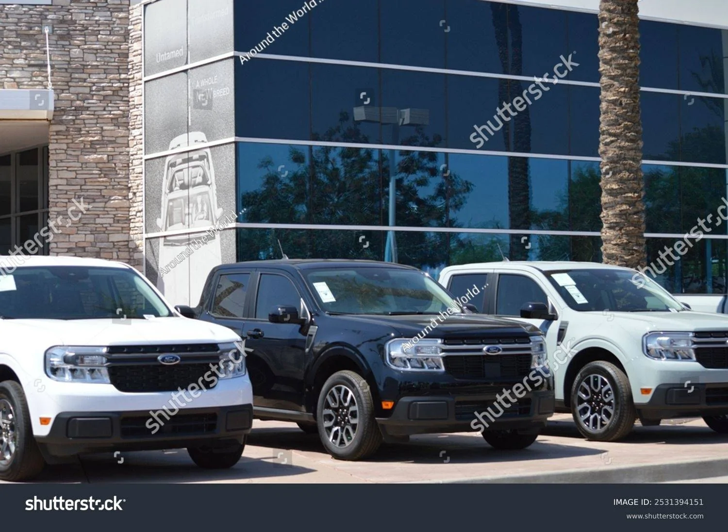 Ford Maverick How can I turn off 2025 maverick lariat infotainment screen? stock-photo-gilbert-arizona-sept-a-row-of-new-ford-maverick-compact-sized-trucks-for-sale-at-