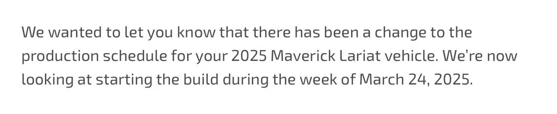 Ford Maverick More Delays... Screenshot 2025-02-25 at 9.08.06 PM