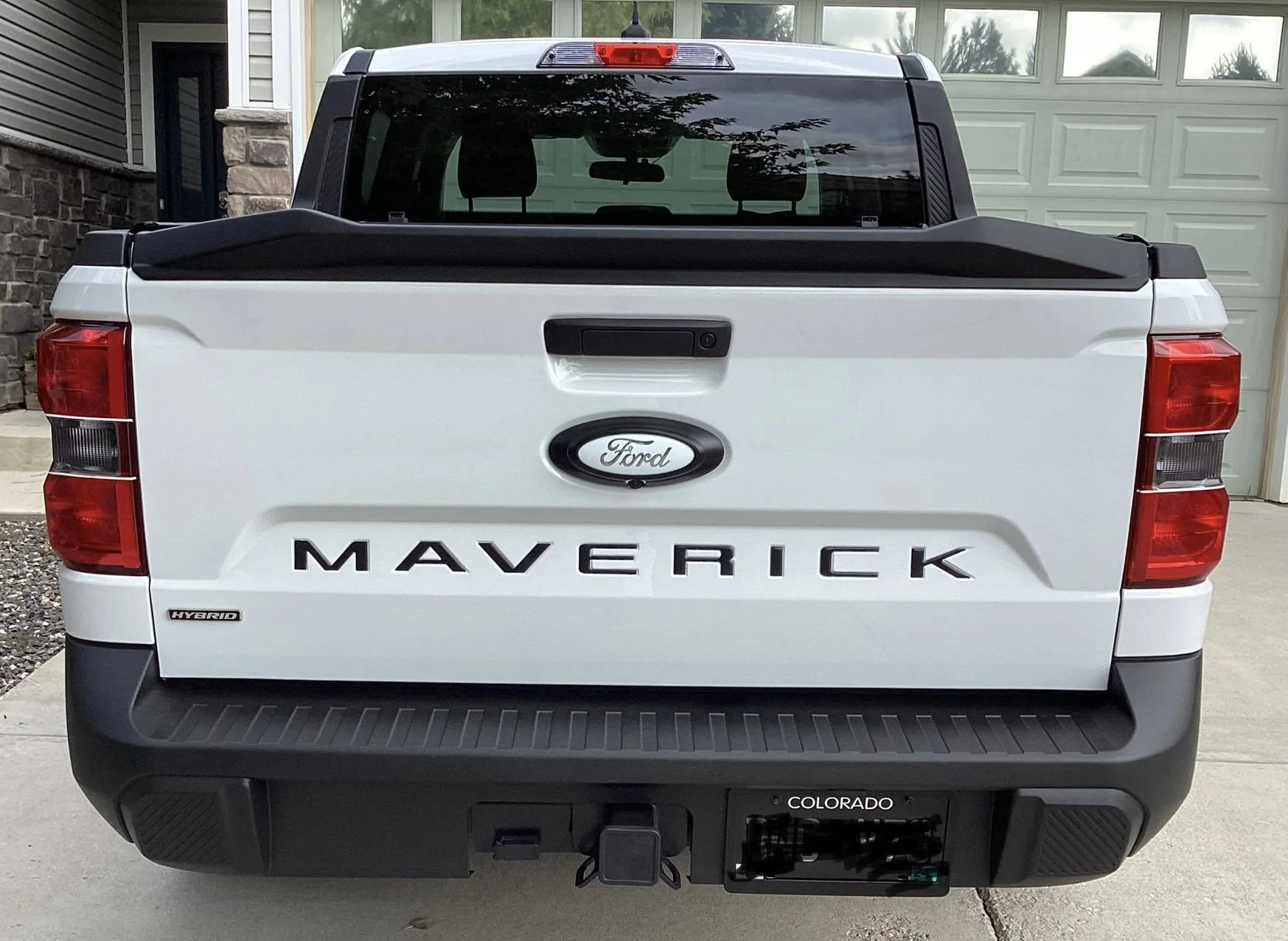 Ford Maverick Tailgate Spoiler installed IMG_0422