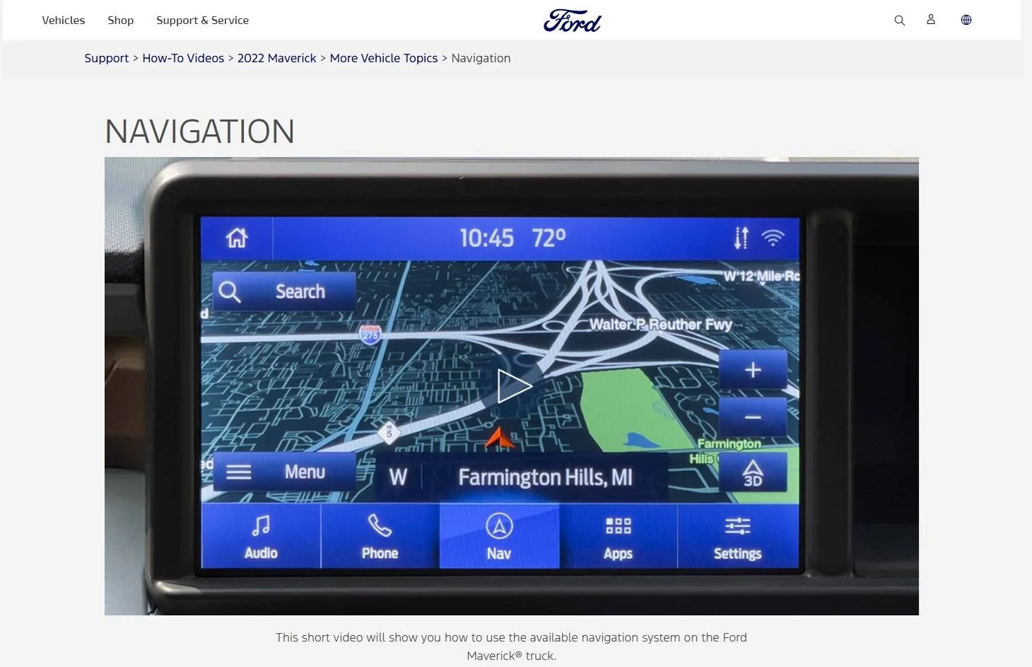 Ford Maverick Requesting clerification on the wireless charing pad MavNav