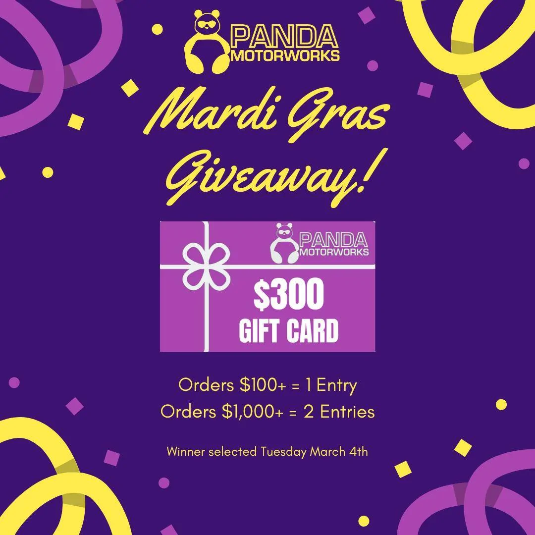 Ford Maverick Giveaway Time! Panda Motorworks Mardi Gras Promo MG Giveaway