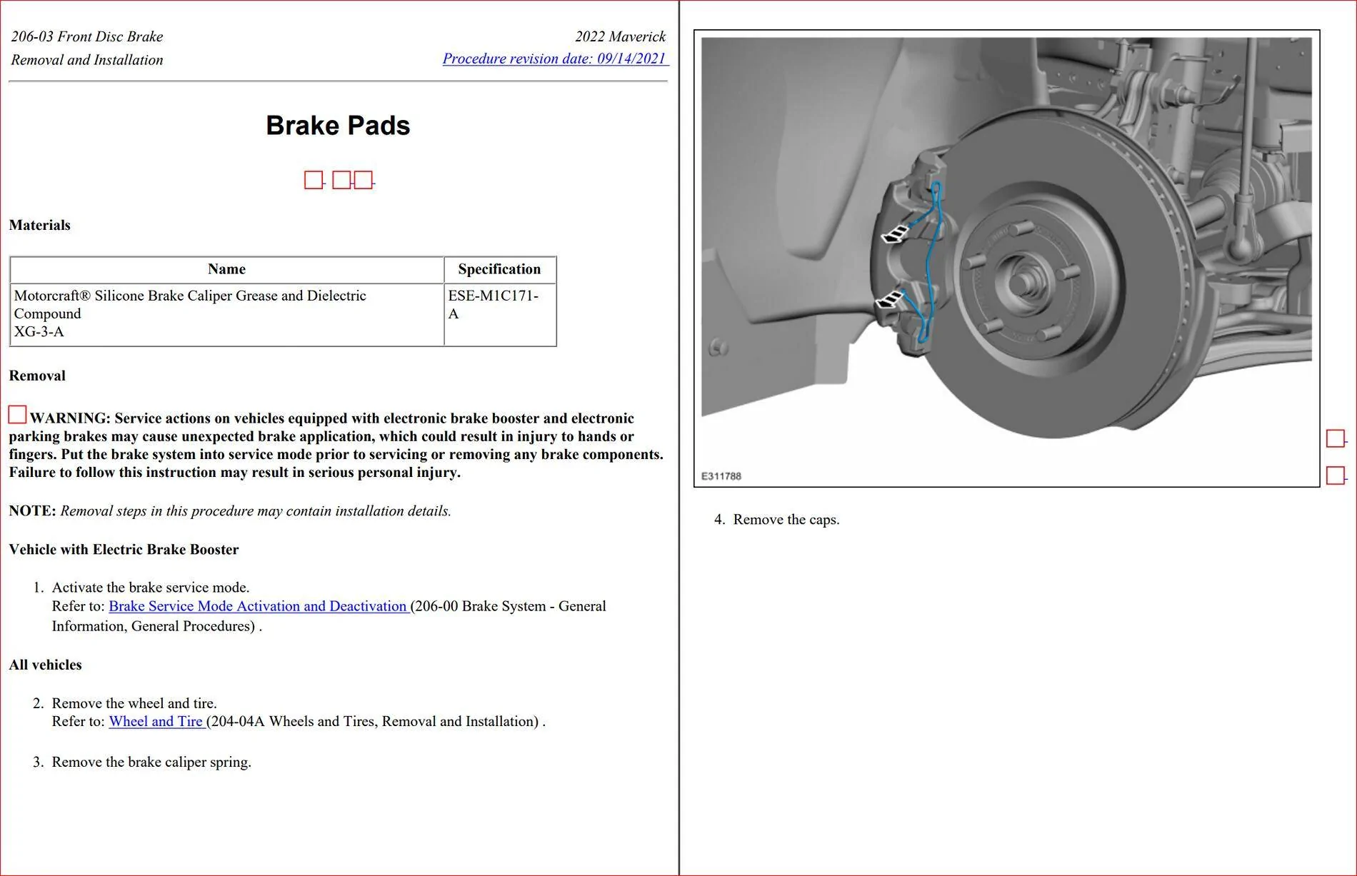 Ford Maverick Doing brakes yourself Front 001