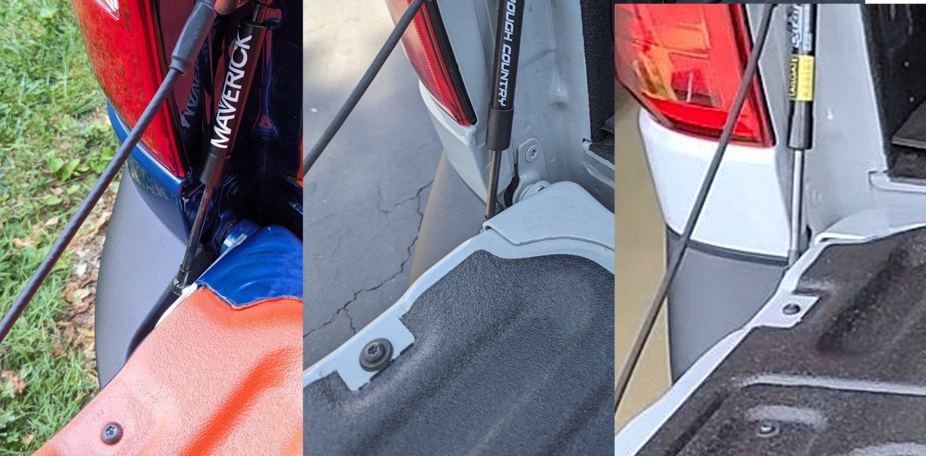 Ford Maverick Tailgate assist installed missing bracket