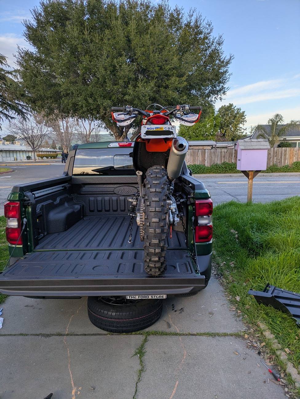 Ford Maverick Bike Binderz Install - Dirt Bike Tie Down in Bed PXL_20250223_005901163.MP