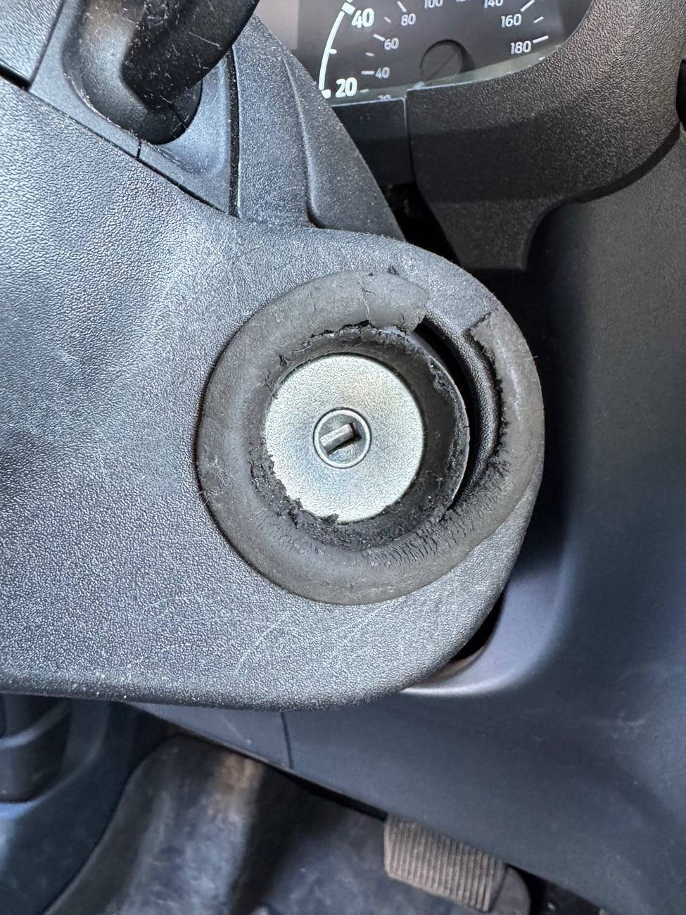 Ford Maverick XLT Rubber ignition switch guard. IMG_4850