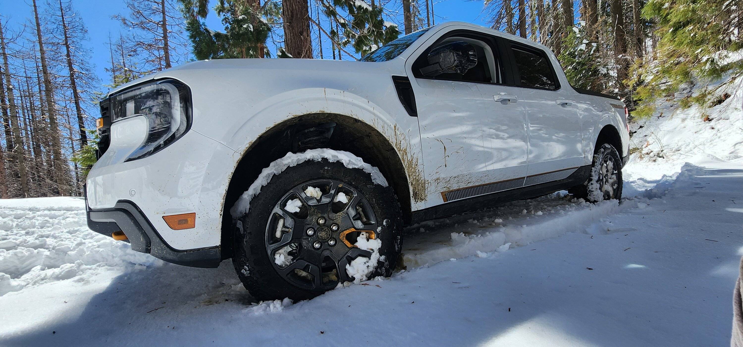 Ford Maverick First time off-roading in Sierra National Forest OHV Snow w/ Maverick Tremor 20250308_114337