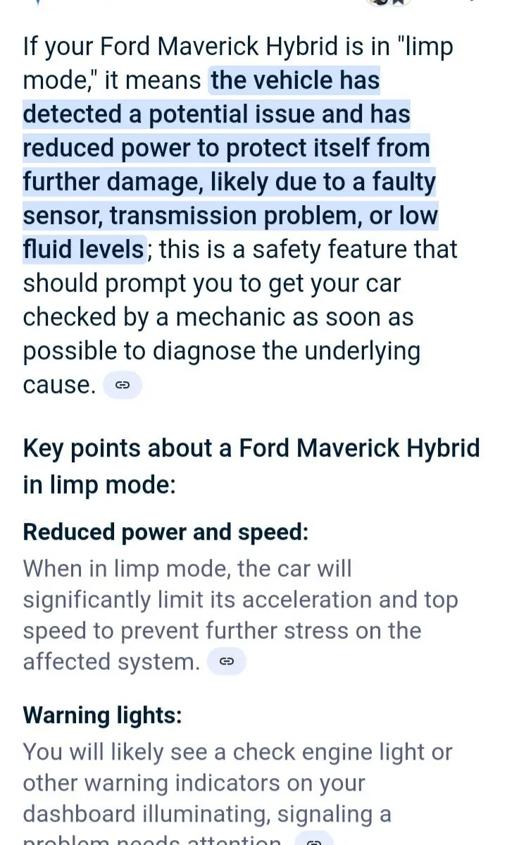 Ford Maverick 2024 Maverick Hybrid - Acceleration Loss on Highway 20250309_093803