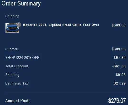 Ford Maverick Lighted Front Grille Ford Oval for 2025 Mavericks 1741630092249-u2