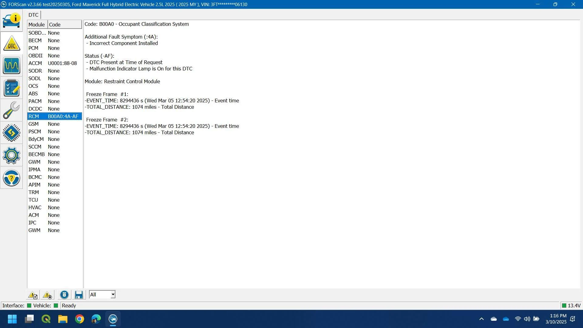 Ford Maverick Looking for the seat code for a '22 XLT with Lux package Screenshot 2025-03-10 131658