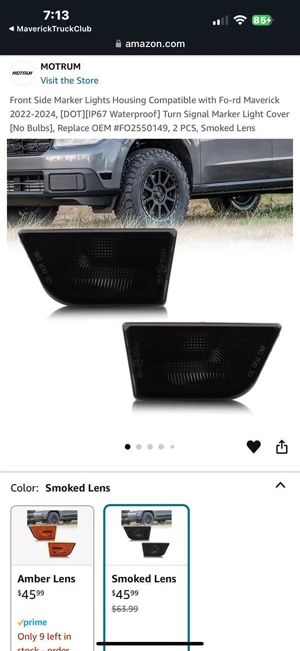 Ford Maverick Just ordered these side marker lights IMG_1904