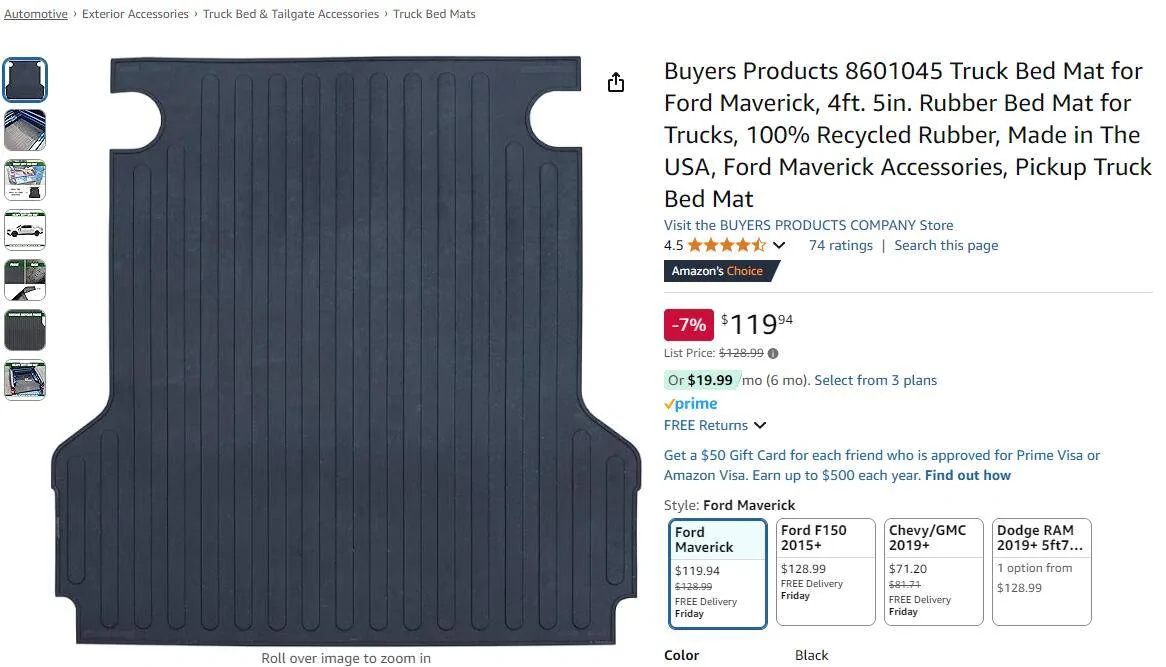 Ford Maverick Q about bed mats and the tie-down hooks... 1741698301665-x0