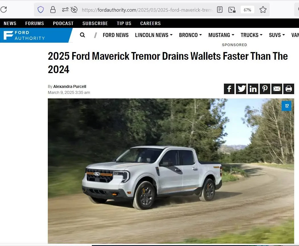Ford Maverick Is this the most ridiculous article title ever? Screenshot 2025-03-12 124410