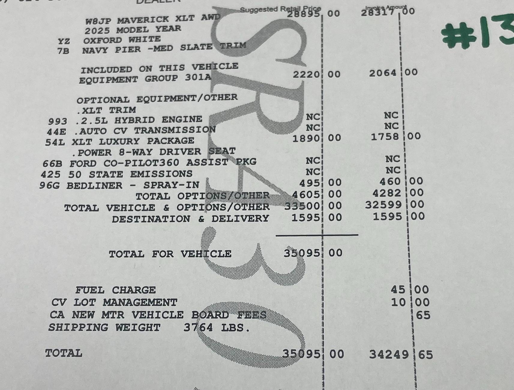 Ford Maverick 2025 Maverick Price List (Invoice & MSRP Pricing) IMG_1958
