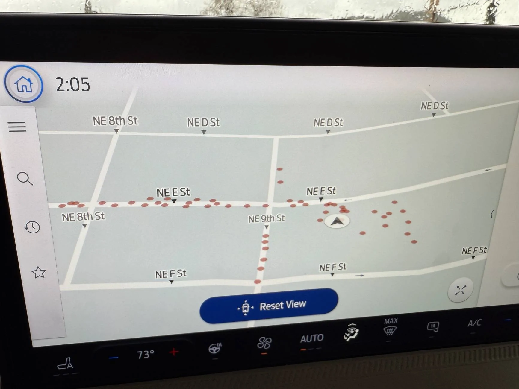 Ford Maverick Red dots on map in sync 4 navigation IMG_0943