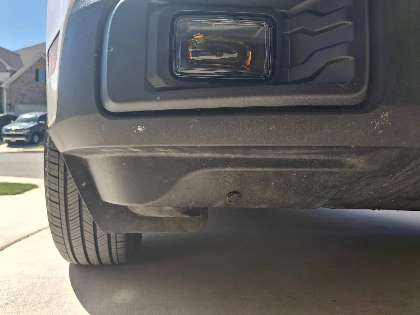 Ford Maverick Diode Dynamics Fog Lights Installed - Experience & Photos Passenger Side DD Fog Light Adjustment Hole Push Pin Retainer
