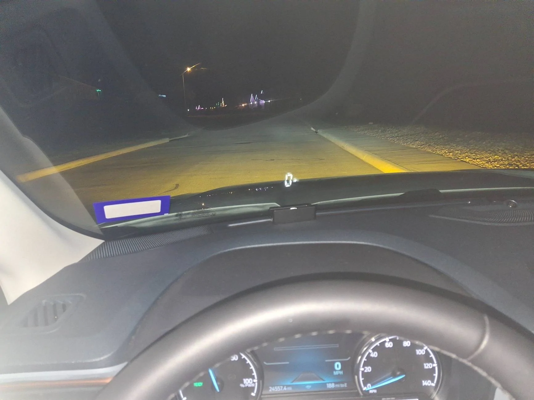 Ford Maverick Diode Dynamics Fog Lights Installed - Experience & Photos Night Time Driver View DD Fog Lights With Low Beam