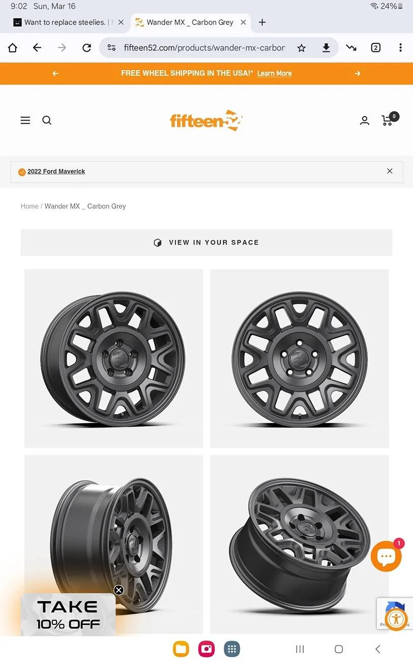 Ford Maverick Want to replace steelies. 1000000098