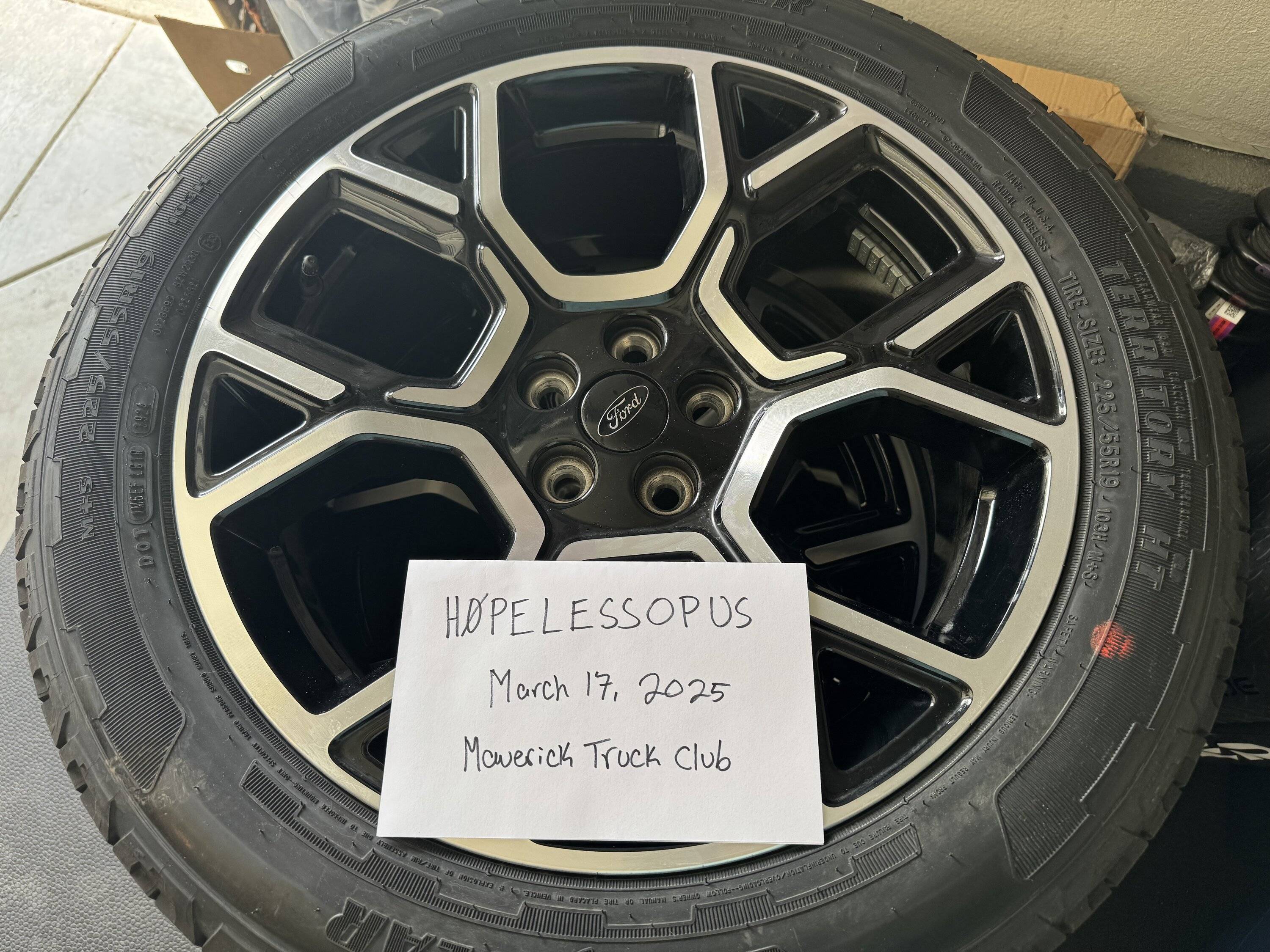 Ford Maverick 19" Takeoff Ford Maverick Wheels & Tires, $1,250 OBO IMG_2103