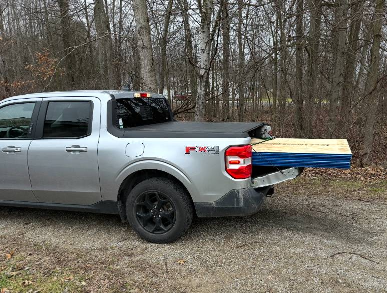 Ford Maverick Another Trick for Plywood Hauling IMG_0407