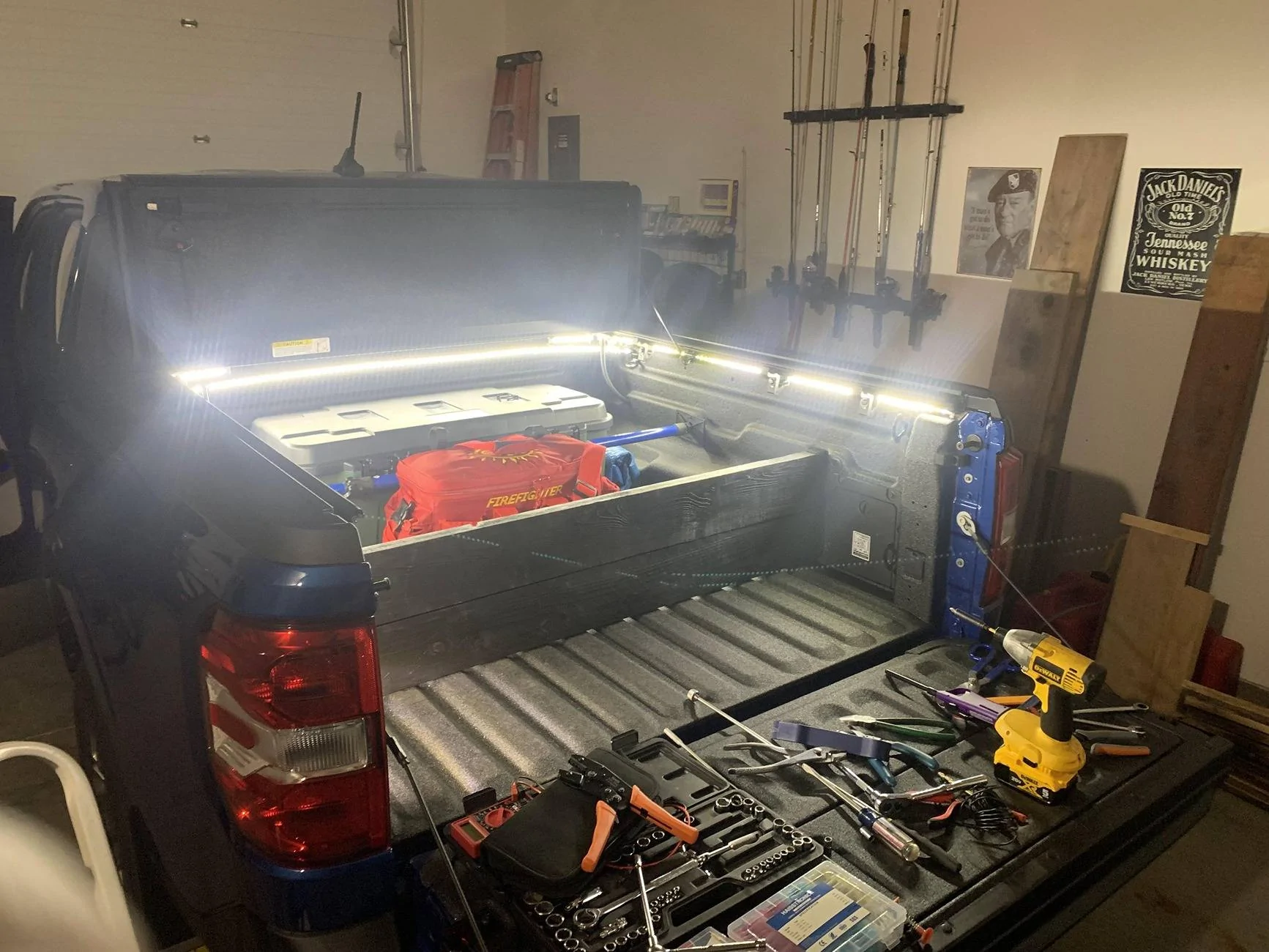 Ford Maverick Truck Bed Lights With spray in bed liner 2023_12_15_12_30_IMG_4157
