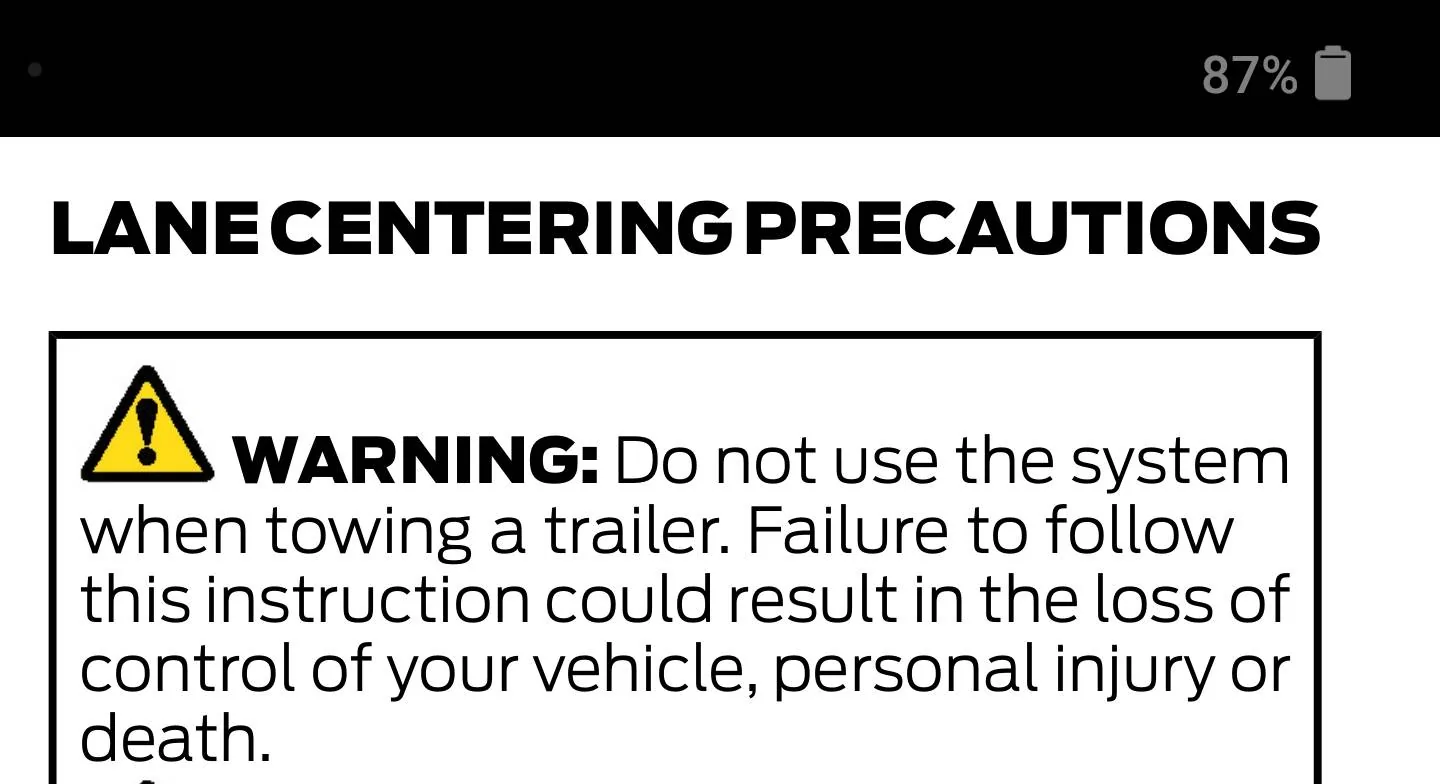 Ford Maverick Lane centering inop when trailer connected, dealer couldn't fix. 1742404287165-aj