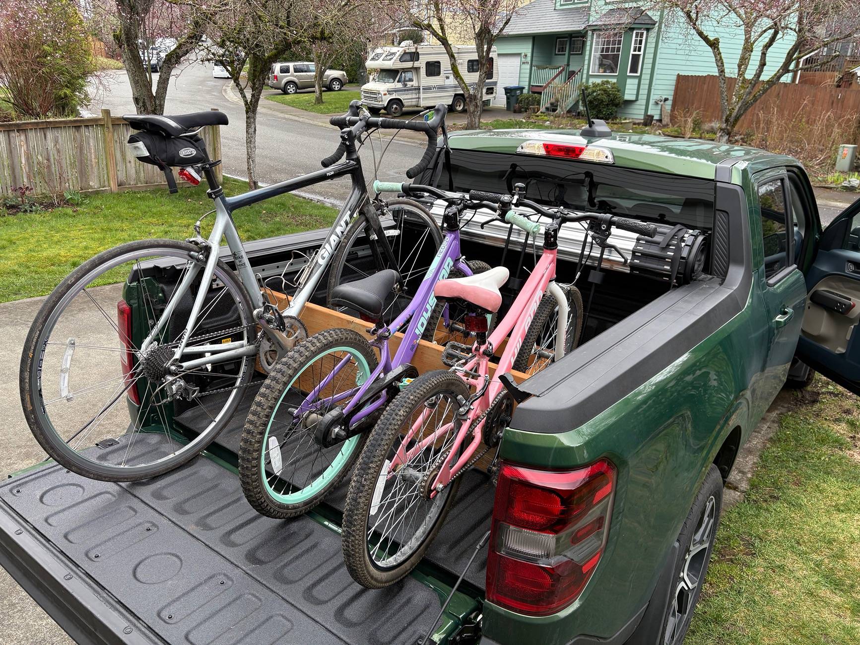 Ford Maverick Flex bed DIY bike rack IMG_0095
