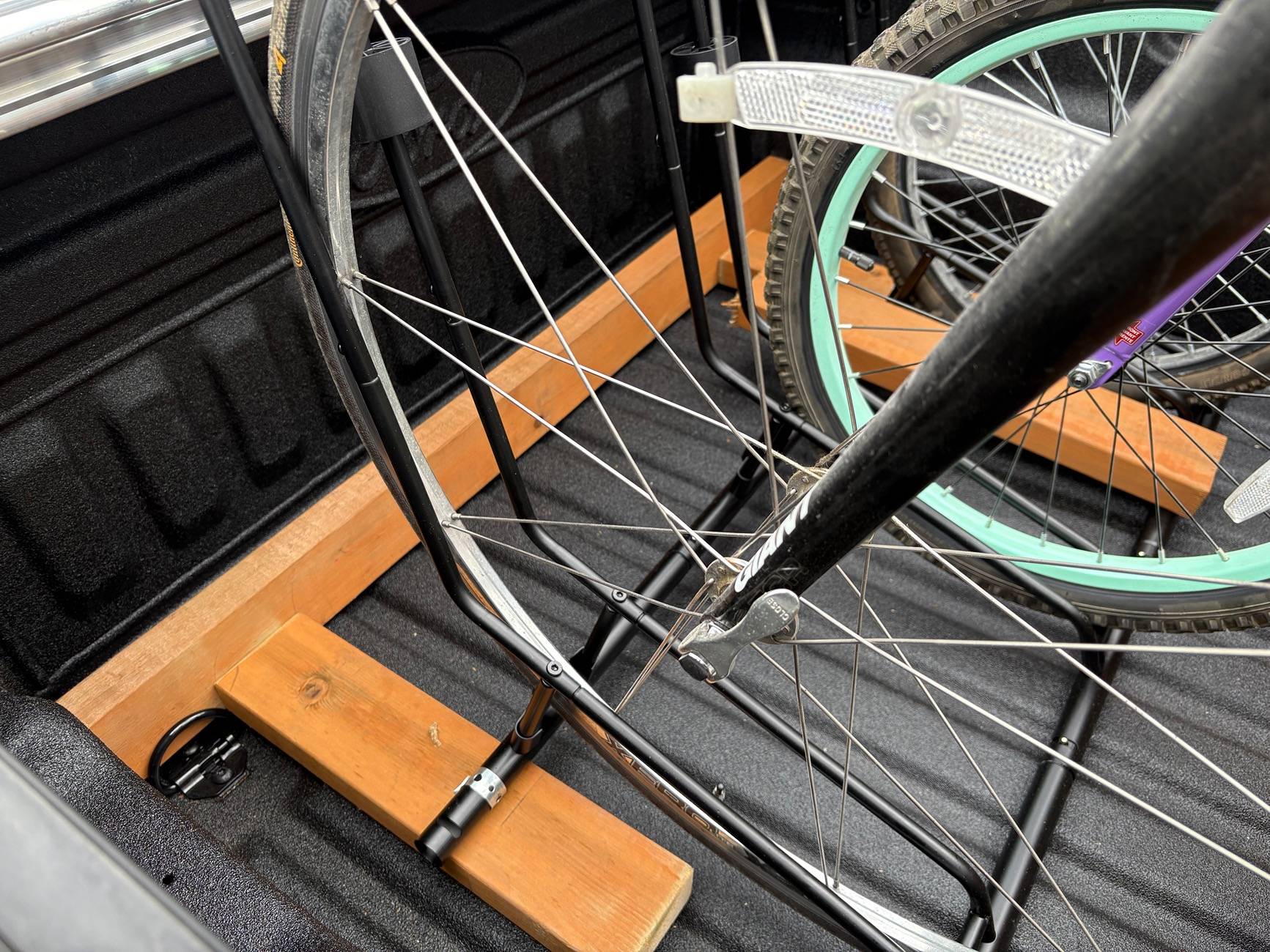 Ford Maverick Flex bed DIY bike rack IMG_0096