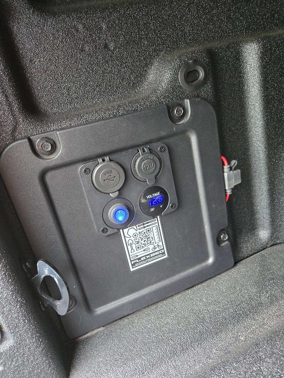 Ford Maverick Installed a bed power outlet panel today. 1000006575
