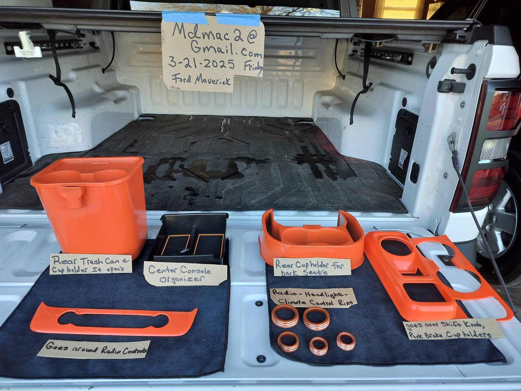 Ford Maverick Orange Interior Parts IMG20250321185109