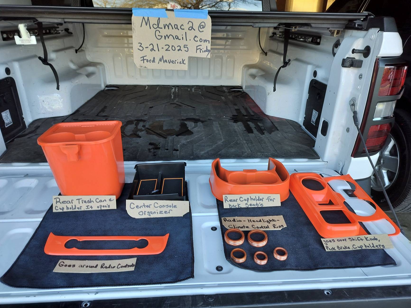 Ford Maverick Orange Interior Parts IMG20250321185146