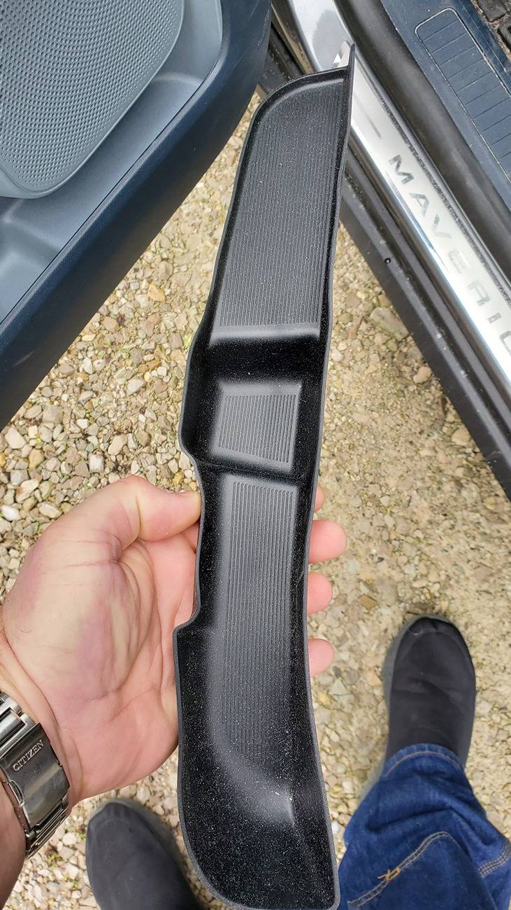Ford Maverick Mabett front & rear  door cubby silicone trays installed 20250323_131609