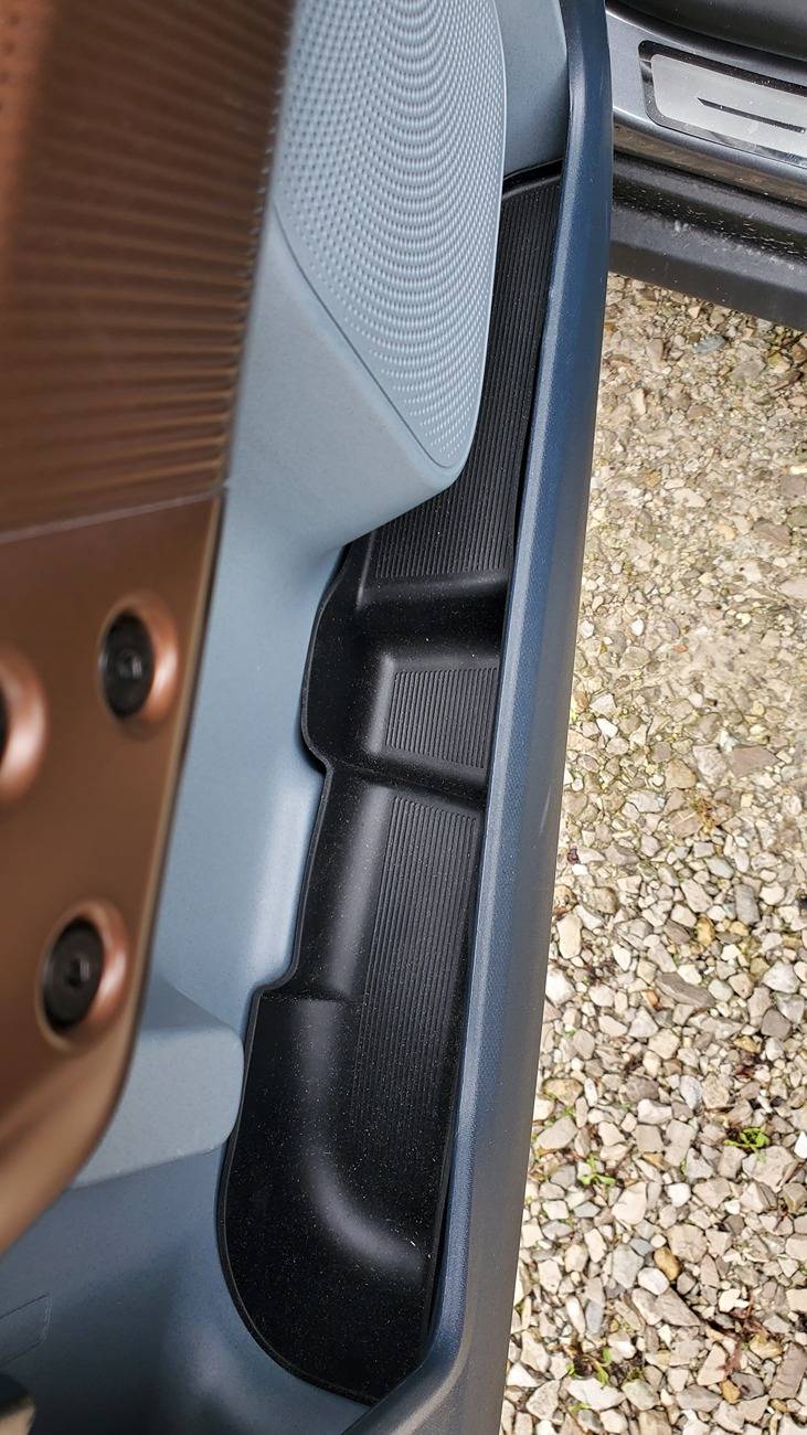 Ford Maverick Mabett front & rear  door cubby silicone trays installed 20250323_131619