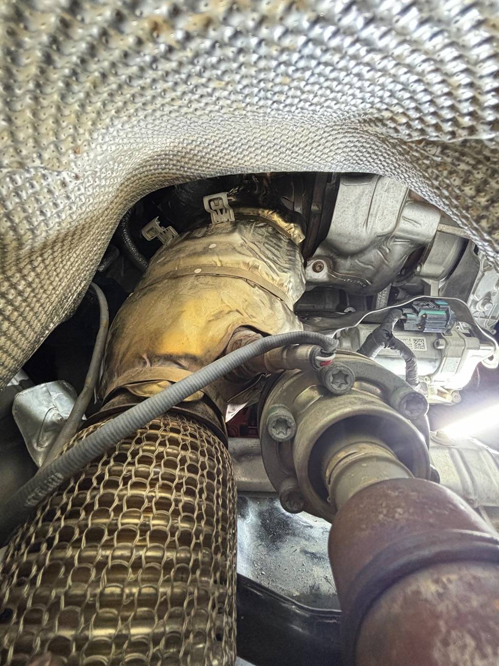 Ford Maverick Bottom Down-pipe bolt rounded off while attempting to install SW 3”down pipe IMG_7444