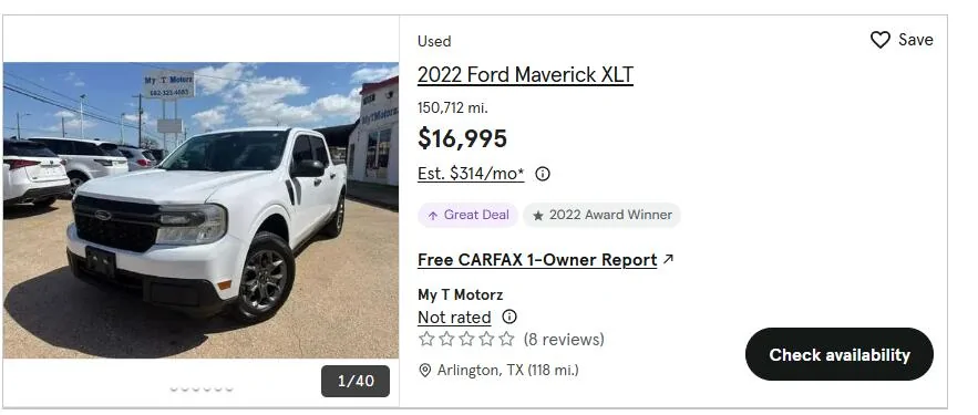 Ford Maverick Is Maverick 200k miles reliable? Screenshot 2025-03-26 015016